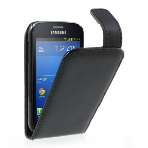 Кожен калъф FLIP Presto за Samsung Galaxy Trend Lite S7390 / Trend Lite Duos S7392 черен